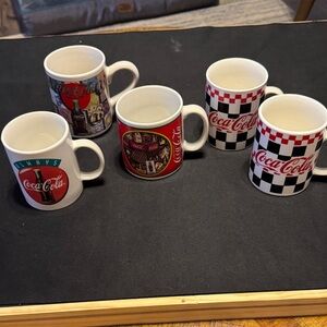 VINTAGE Coca Cola Vintage Mug Collection - Red, White, Black